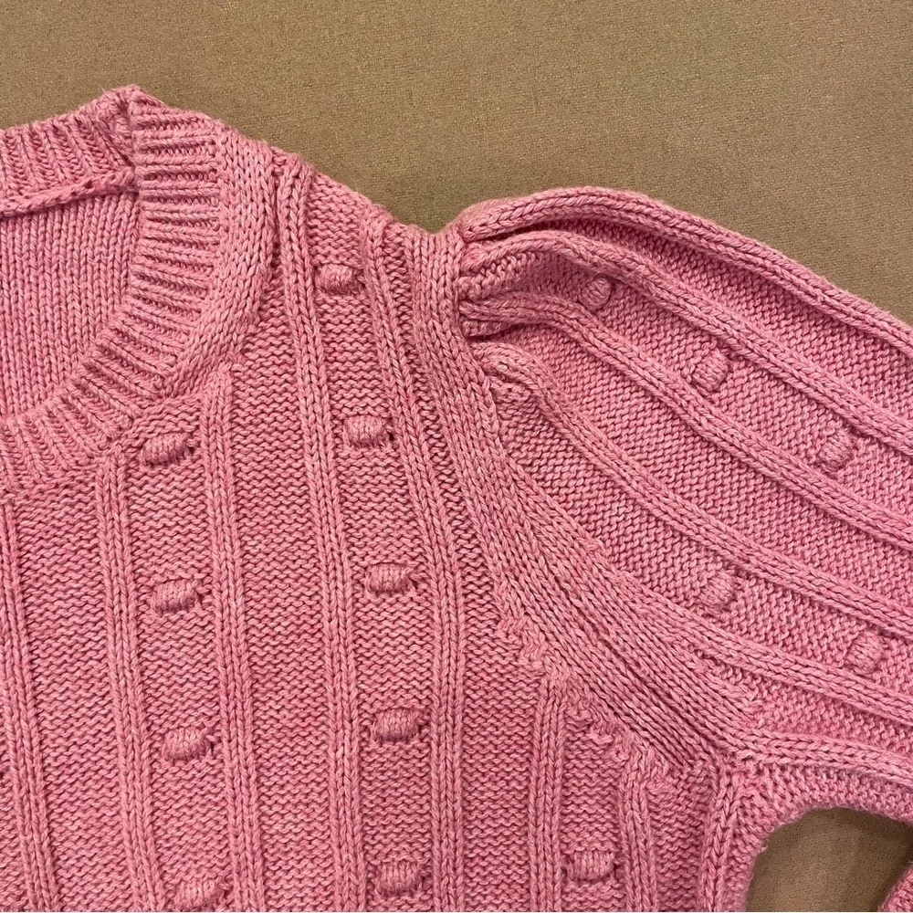 J. Crew Crewcuts Girl’s Anais Bauble Popover Sweater Rose/Mauve Size XL (12-14)